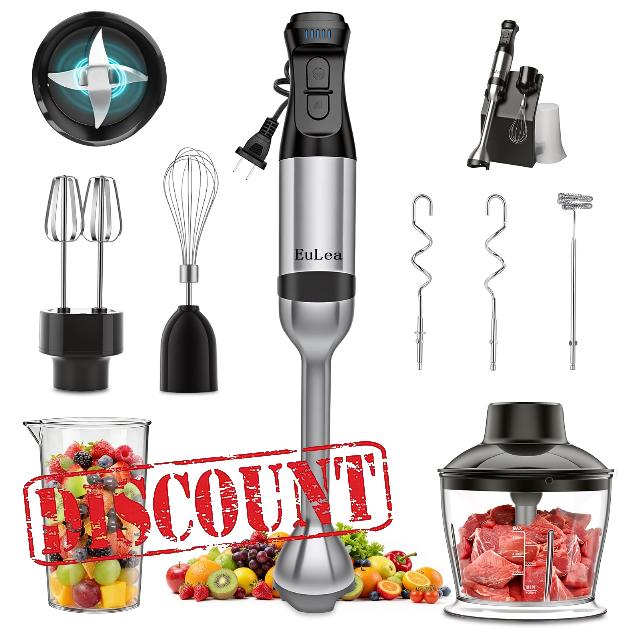 8-in-1 Hand Blender 1200W 5-Speed
