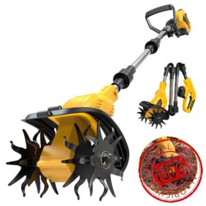 20V Cordless Garden Tiller Cultivator Compatible with Dewalt 20V Battery (Tool Only)
