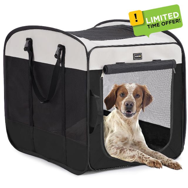 DONORO Dog Kennels and Crates for Medium Dogs