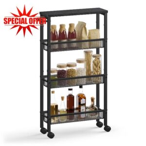 VASAGLE Slim Rolling Cart