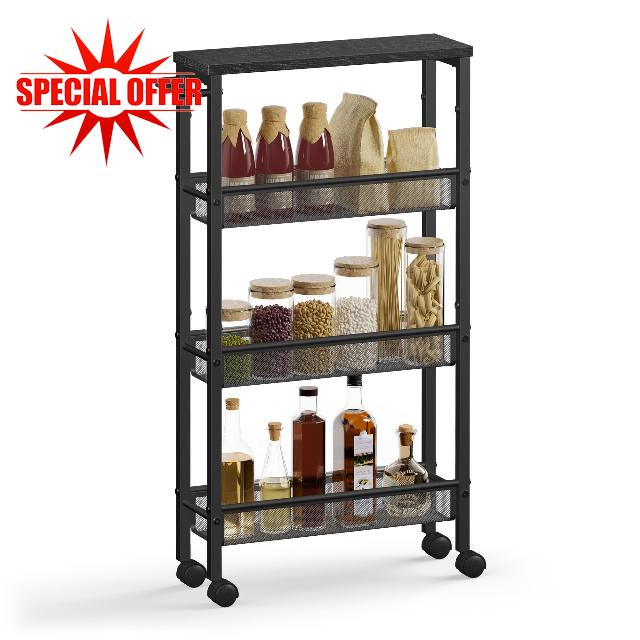 VASAGLE Slim Rolling Cart