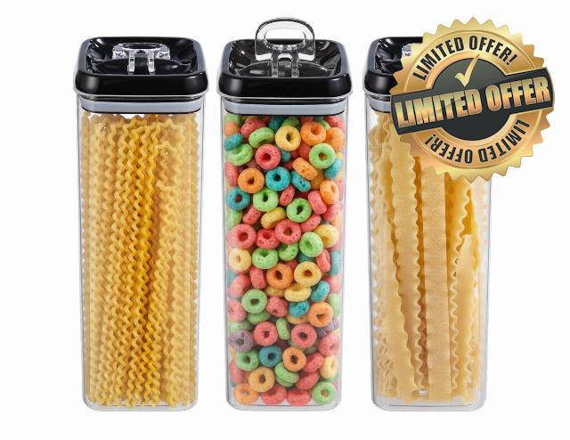 Felli Flip Tite TALL Storage Container with Lid 4" Air Tight Easy Open Ring Top