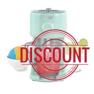 Dash Deluxe Shaved Ice & Slushy Maker - Easy-to-Use Slushy & Snow Cone Maker - Includes Serving Pitcher & Recipe Guide for Homemade Treats - Aqua