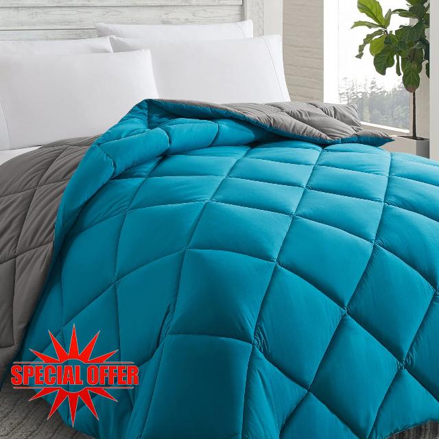Cosybay Down Alternative Comforter (Algiers Blue/Dark Grey