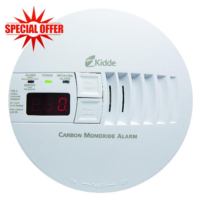 Kidde Hardwired Carbon Monoxide Detector with 9-Volt Battery Backup