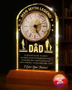 Dad Crystal Clock Gifts from Daughter or Son