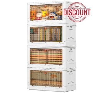 YFXCVSL 4 Tier Plastic Storage Bins with Lid 102QT