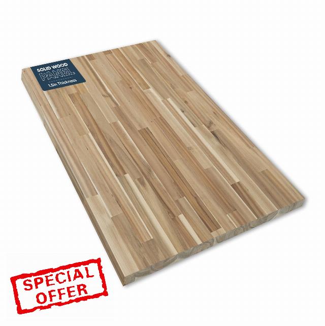 36''L x 25''W x 1.5''Th Acacia Solid Wood Butcher Block Countertop