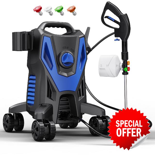 4800PSI PowerWasher with 4 Quick Connect Nozzles