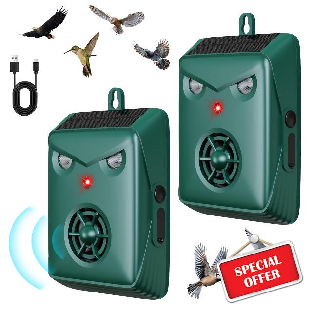 2026 Solar Ultrasonic Bird Repellent Outdoor
