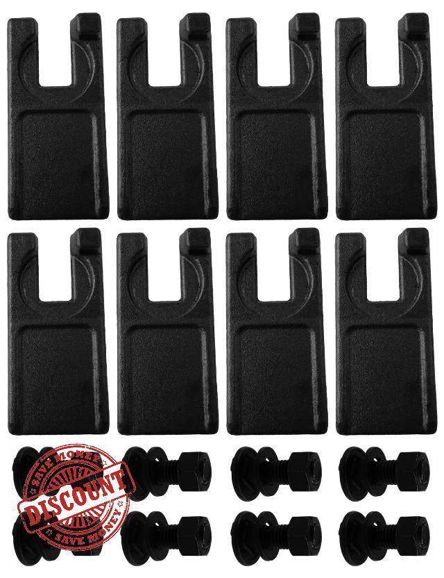 8 PCS 40/50 Degree Auger Teeth with Hardware Fit for Replace Worn Teeth of Various Industrial and Commercial Excavating Equipment