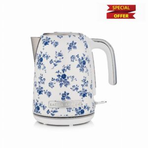 Laura Ashley Stainless Steel Electric Kettle 1.7 Liter - 1500W Rapid Boil Electric Kettles for Boiling Water - Electric Tea Kettles Automatic Shut Off - Overheat & Boil Dry Protection Jug Kettle