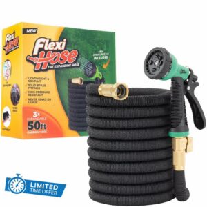 Flexi Hose Expandable Garden Hose with 8 Function Nozzle