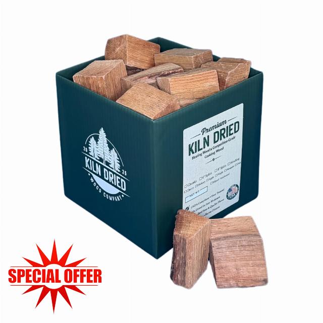3" Oak Cooking Wood Chunks – Premium BBQ Smoking Wood for Smokers/Grills. USDA Compliant