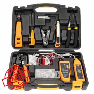 InstallerParts Professional Network Tool Kit 15 In 1 - RJ45 Crimper Tool Cat 5 Cat6 Cable Tester