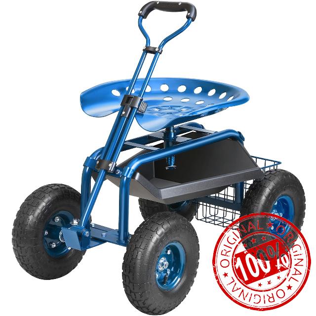 VEVOR Garden Cart Rolling Workseat with Wheels