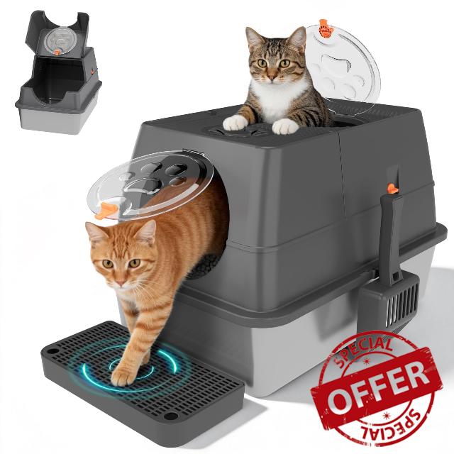 Stainless Steel Litter Box with Lid