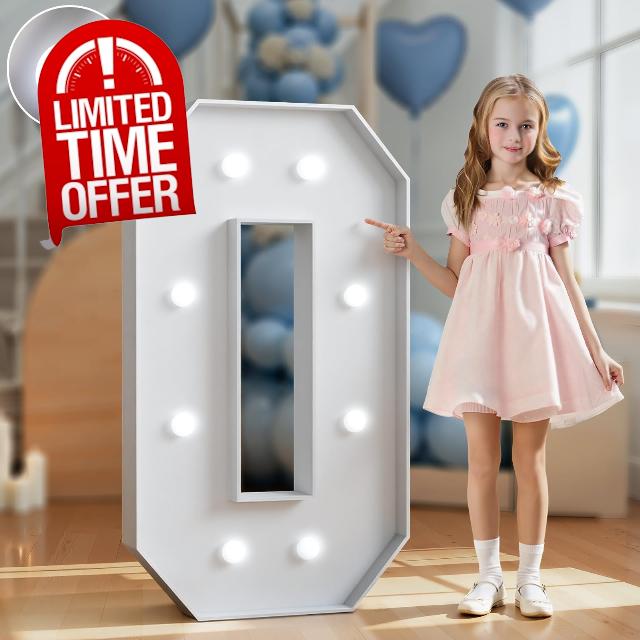Marquee Numbers 3 Feet Tall Big Light Up Numbers 30th 40th 50th Birthday Decorations Graduation Decorations 2025 White Anniversary Party Decor Large Cardboard Prop Backdrop Sig