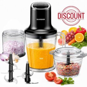 SHARDOR 3-in-1 Small Food Processor/Blender