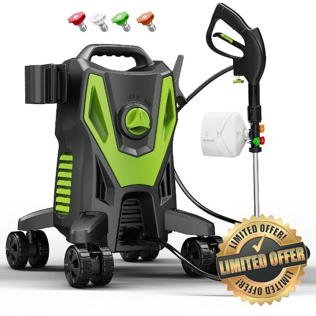 4800PSI PowerWasher with 4 Quick Connect Nozzles