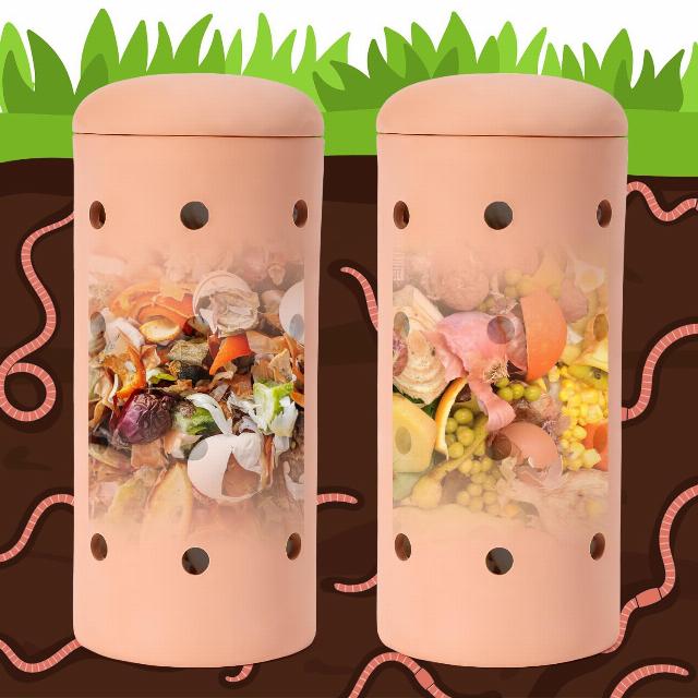 2pcs 10IN Underground Compost Bin Garden Worm Farm Outdoor for Organic Refuse Red Pottery Ceramics Compost Bin with Holes Outdoor for Recycling Kitchen Food Waste to Raised Garden Beds