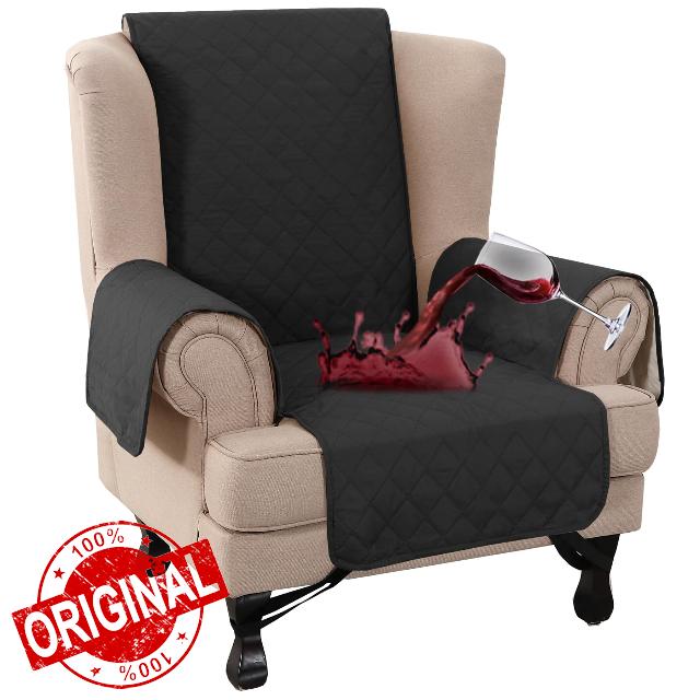 Turquoize 100% Waterproof Wing Chair Cover Wing Armchair Slipcovers Chair Couch Protector Triple Non-Slip Sofa Slipcover for Wing Chair Furniture Protector for Pets