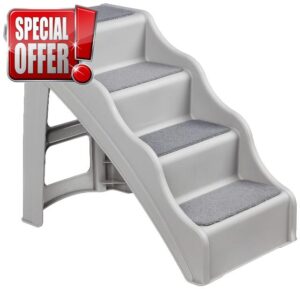 Amazon Basics Foldable Non-Slip Pet Stairs for Small Dogs and Cats