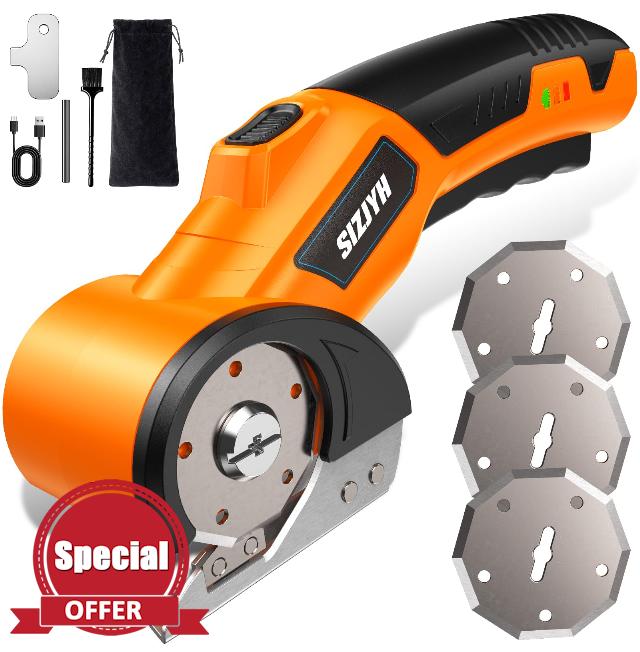 2026 Upgrade Cordless Electric Scissors with 3 Tungsten Steel Blades