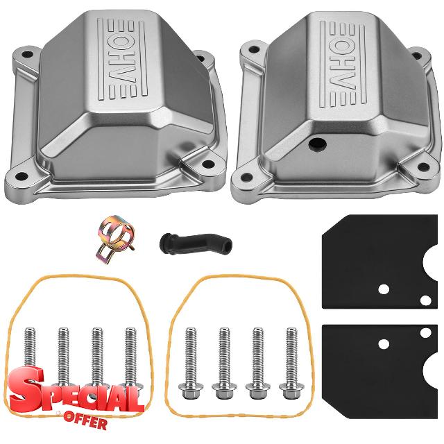 Upgrade Aluminum Alloy Retrofit Valve Cover Kit 32-755-49-S 32 755 49-S for Kohler Specific Engines KT610 KT745 EKT750 EKT740 EZT715 ZT710 ZT740 - Include Valve Covers