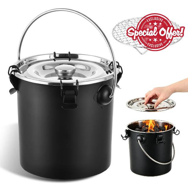 Charcoal Saver – Extinguishing Bucket for Hot Charcoal and Ash Collection