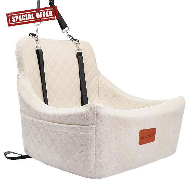 Lealchum Dog Car Seat for Medium Dogs Up to 40lbs