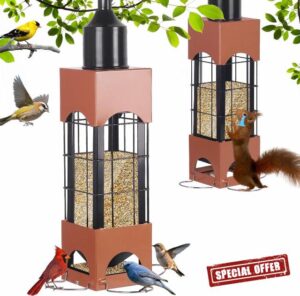 Squirrel Proof Bird Feeders for Outdoors Hanging