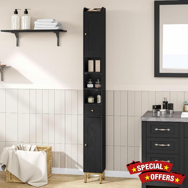 Hzuaneri Bathroom Cabinet with Adjustable Shelves