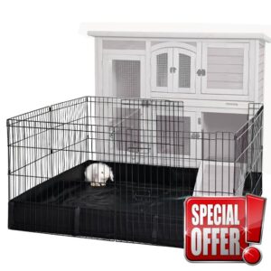 GUTINNEEN Rabbit Pet Playpen Bunny Run Extension Indoor Small Animal Pen (Playpen Only)