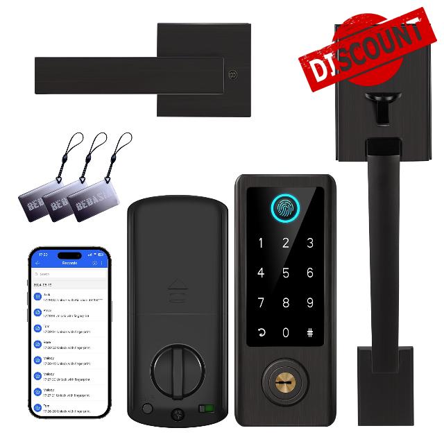 Fingerprint Door Lock with Handle Sets