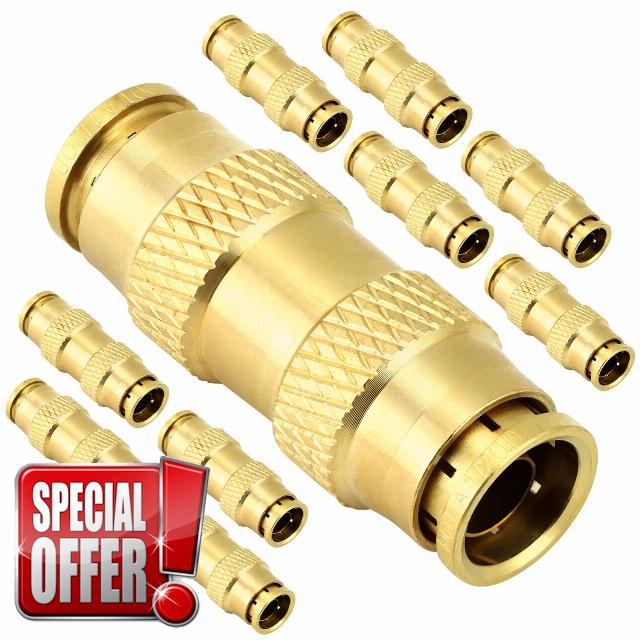 QWORK Push to Connect Fittings - 1/2" Tube & Air Hose