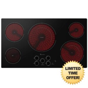 36 Inch Electric Cooktop 5 Burners