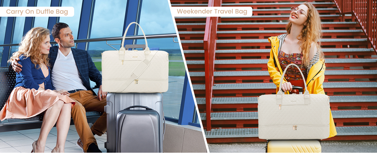 weekender bag with shoe compartment