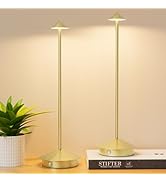 Aoceley 2-Pack 6000mAh Rechargeable Led Table Lamps,Outdoor Cordless Table Lamp Waterproof Portab...