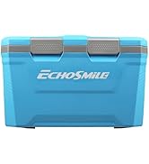 EchoSmile 20/35 Quart Insulated Cooler, Outdoor Portable Hard Cooler Ice Chest Box w/ 2 Cup Holde...