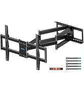 BONTEC Full Motion TV Wall Mount for 23-70 Inch TVs, Hold up to 99 lbs, Max VESA 400x400mm, Swive...