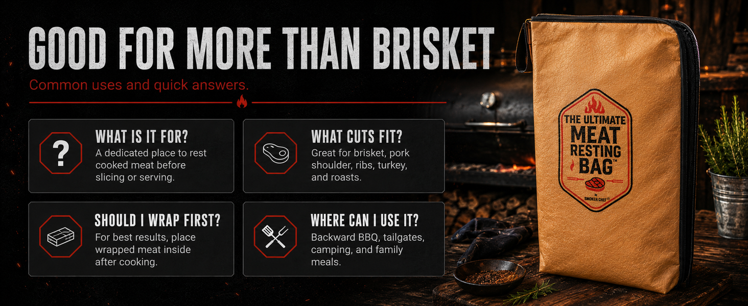 The Ultimate Meat Resting Bag by Smoker Chef - a great way to rest meat for any bbq lover.