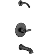 Delta Lineax 14 Series 5-Setting Bathtub and Shower Faucet Set, Brushed Gold Shower Head and Hand...