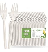 Gezond 100 Pack 14 Inch Disposable Food Trays Eco-friendly Heavy-Duty Large Paper Plates Composta...