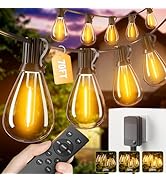 Amzrap 150FT LED Outdoor String Lights Waterproof Patio Lights with Dimmable & Shatterproof Repla...
