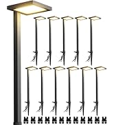 SUNVIE Low Voltage Landscape Lighting with Connectors 5W Anti-Glare LED Pathway Lights Wired Wate...