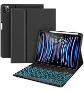 iPad Pro 12.9 inch Case with Keyboard 6th/5th/4th/3rd Gen,360° Rotatable Magnetic Keyboard Case w...