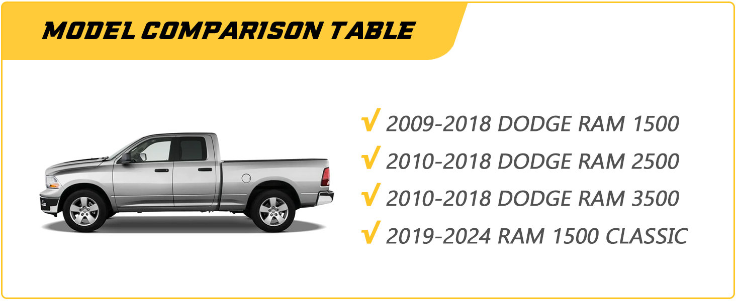 2009-2018 dodge ram tow mirrors