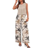 WIHOLL Two Piece Sets for Women Summer Outfits Cruise Travel Airport Beach Vacation Casual Wide L...