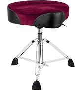 AKLOT Saddle Drum Throne, Hydraulic Drum Throne, Heavy Duty Drum Seat, Height Adjustable Suede Dr...